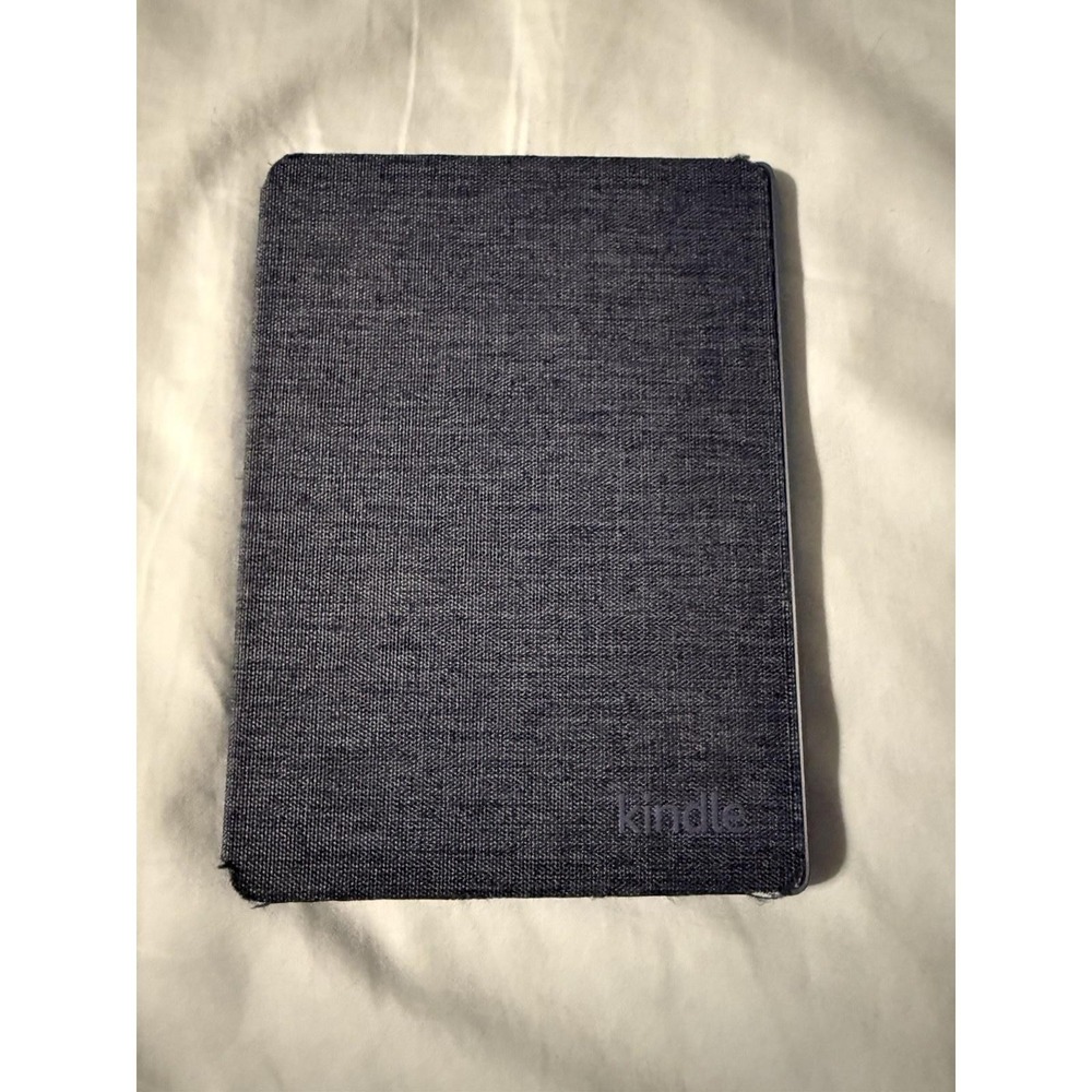 Amazon Kindle Paperwhite 10th Gen Water-Safe Fabric Cover Navy Blue Folio Case